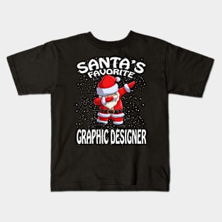 Santas Favorite Graphic Designer Christmas Kids T-Shirt